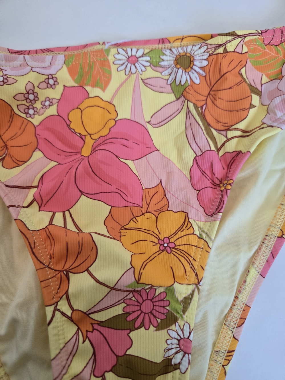 NEW Floral Pink & Orange Bikini Set - Women's Top Size Medium & Bottoms Size S - Picture 4 of 15